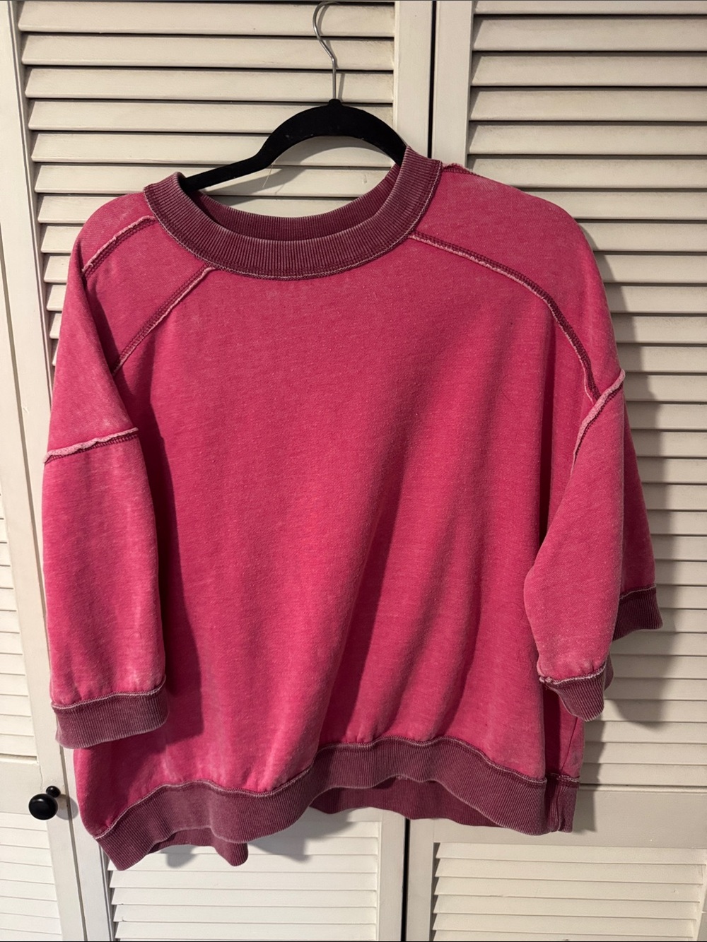 We the free: Women's Washed Pink Crewneck Sweatshirt